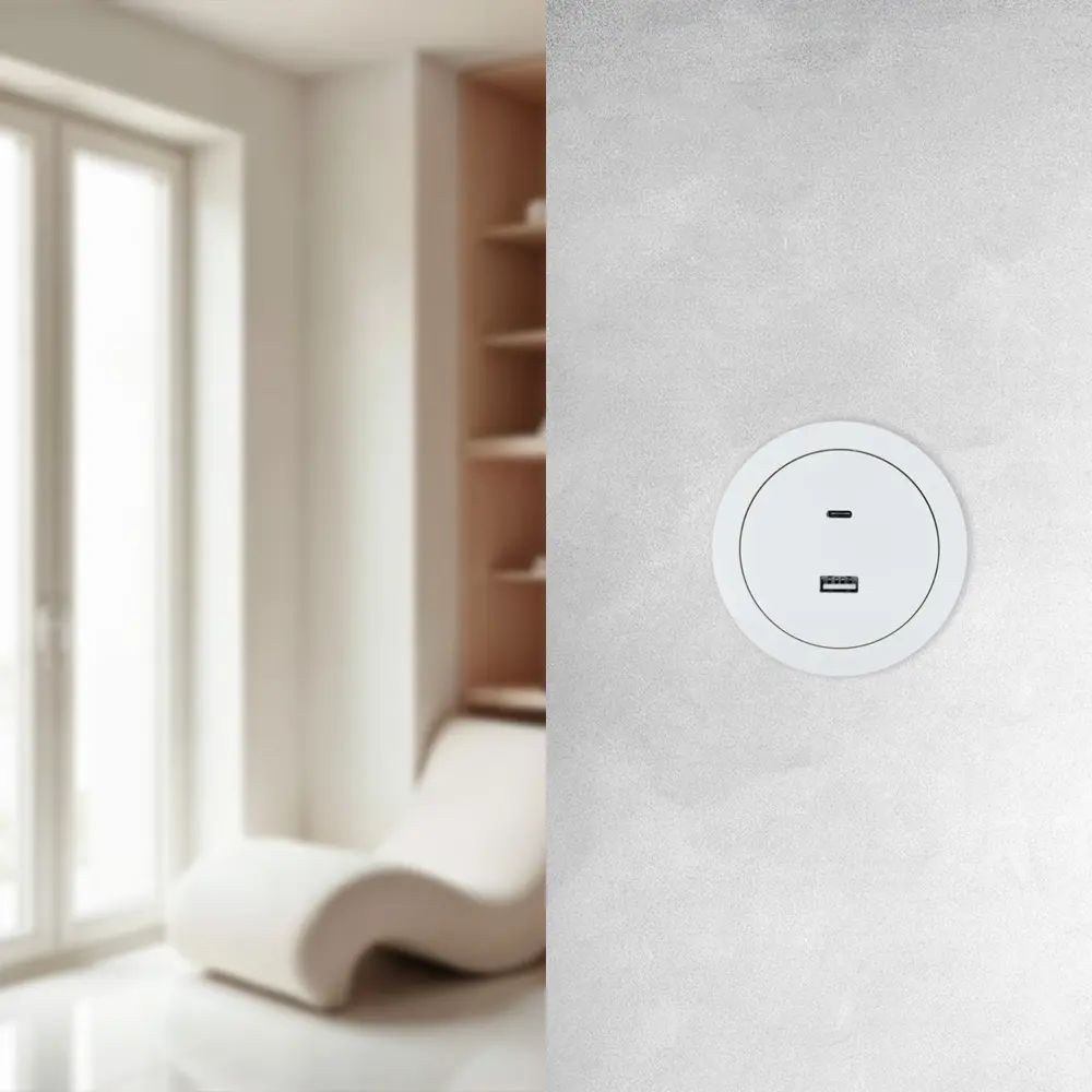 Розетка TC+USB встраиваемая Osen цвет белый LEZARD STLM-2195339 - Вид №6