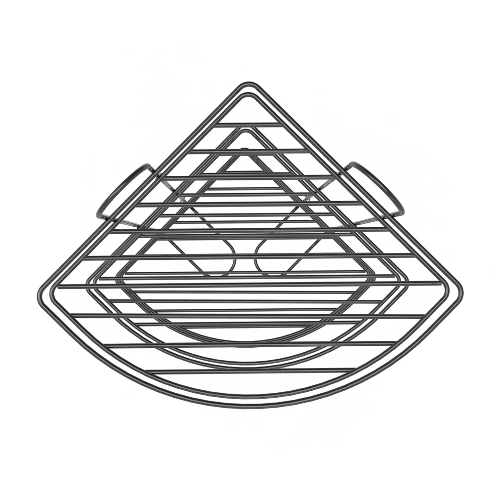 Полка для ванной Lemer Nil трехъярусная 23x23 см металл цвет графит STLM-2093827 - Вид №4