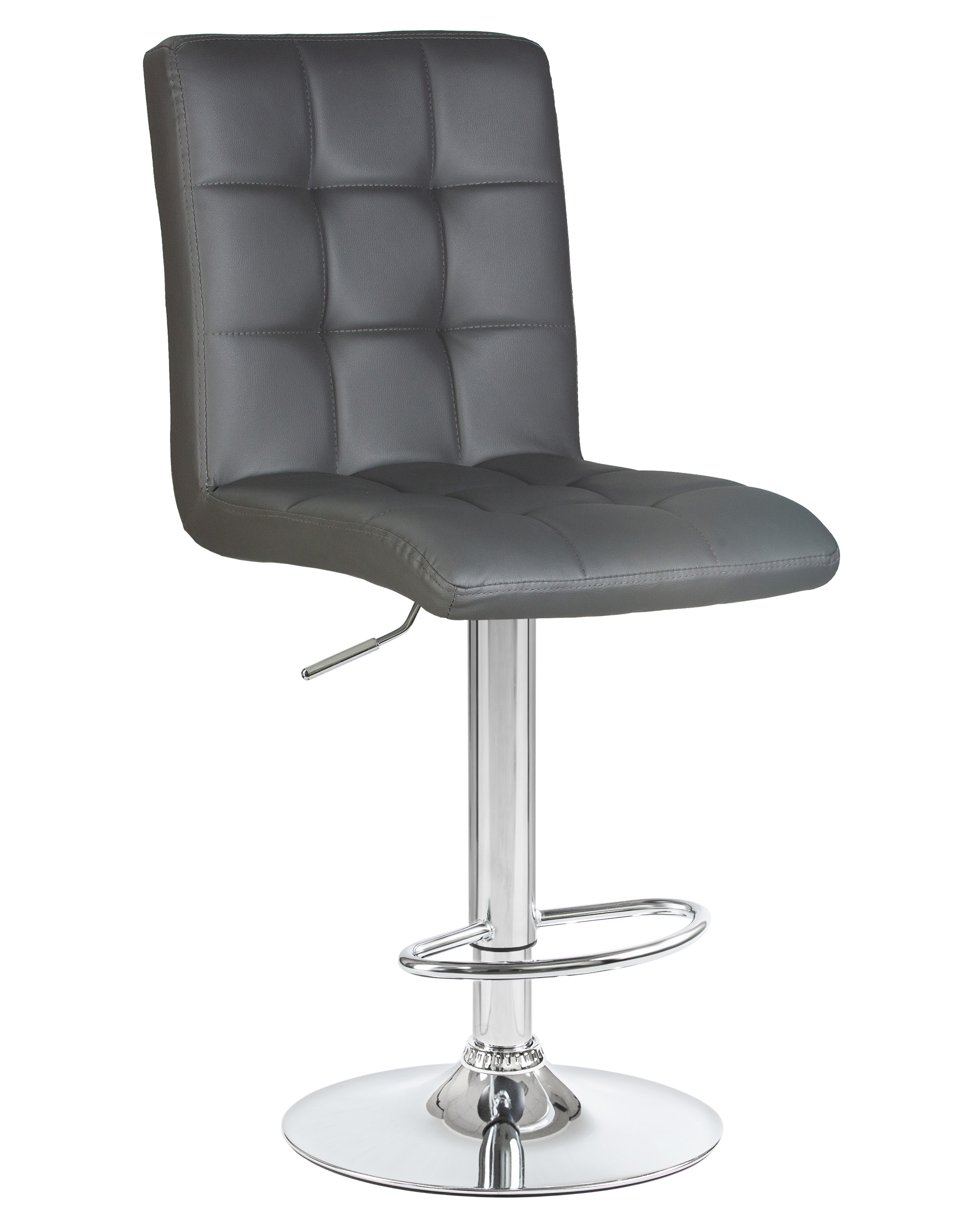 92707634 Барный стул Kruger LM 41х100х56см искусственная кожа цвет серый STLM-0536259 DOBRIN