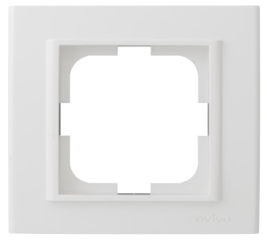 90802239 Рамка для розеток и выключателей 1 пост цвет белый Mina STLM-0389001 OVIVO