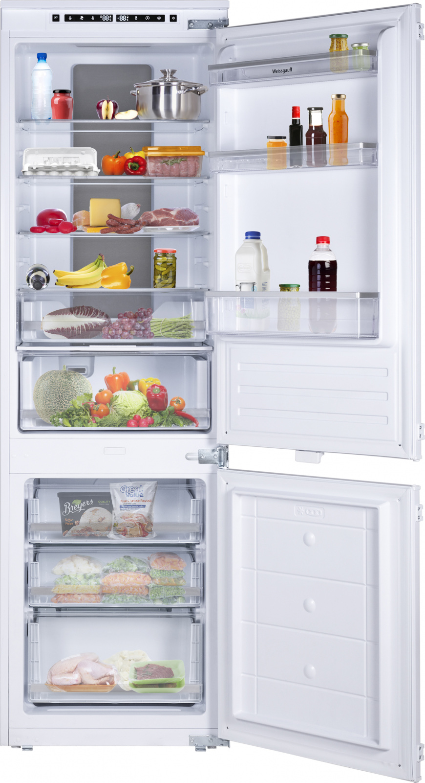 WRKI 178 WNF 550 х 540 х 1776 мм, n-t, full no frost, 151/61 л,, электронное управление, а+ Weissgauff Santreyd 