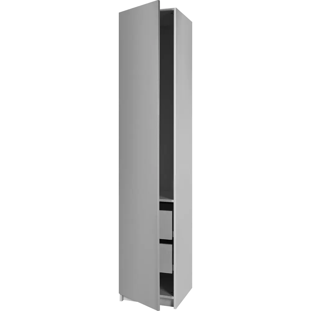 Santreyd Лион - распашная дверь для модульного шкафа 39.6x193.8 см серый глянец 88967152 STLM-1081024 - Вид №2