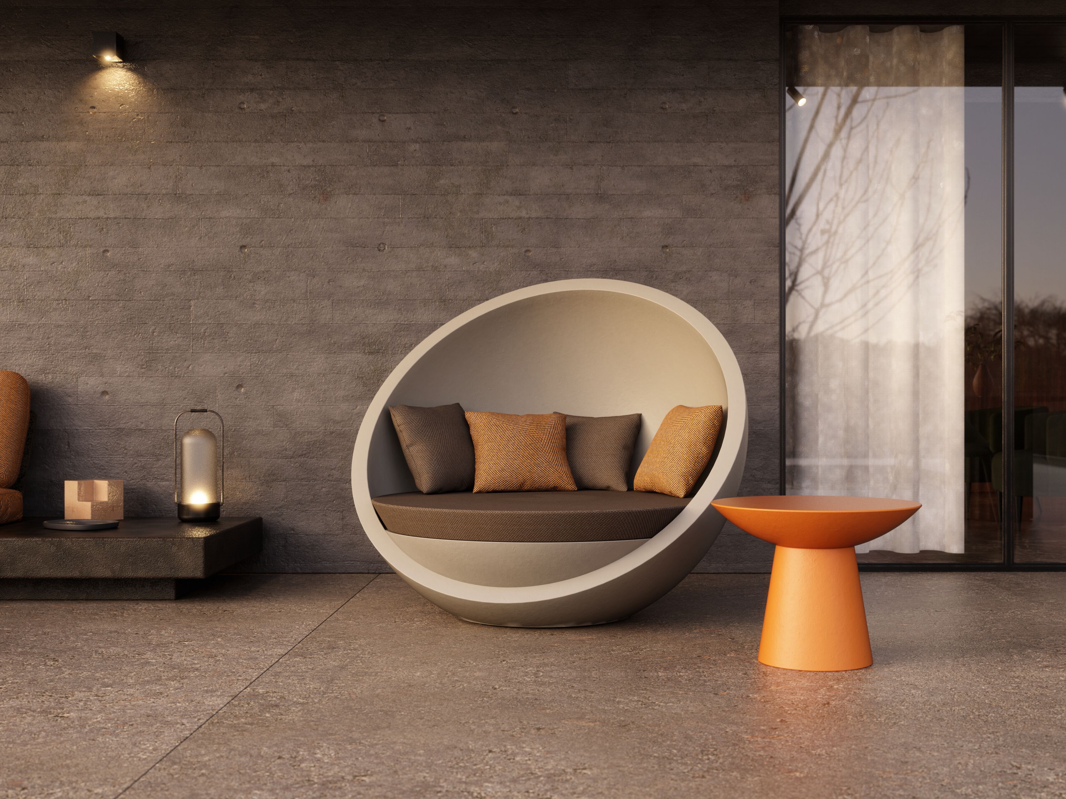 Круглая Садовая кровать из стекловолокна GANSK Бола ARCH-00000488 - Вид №4