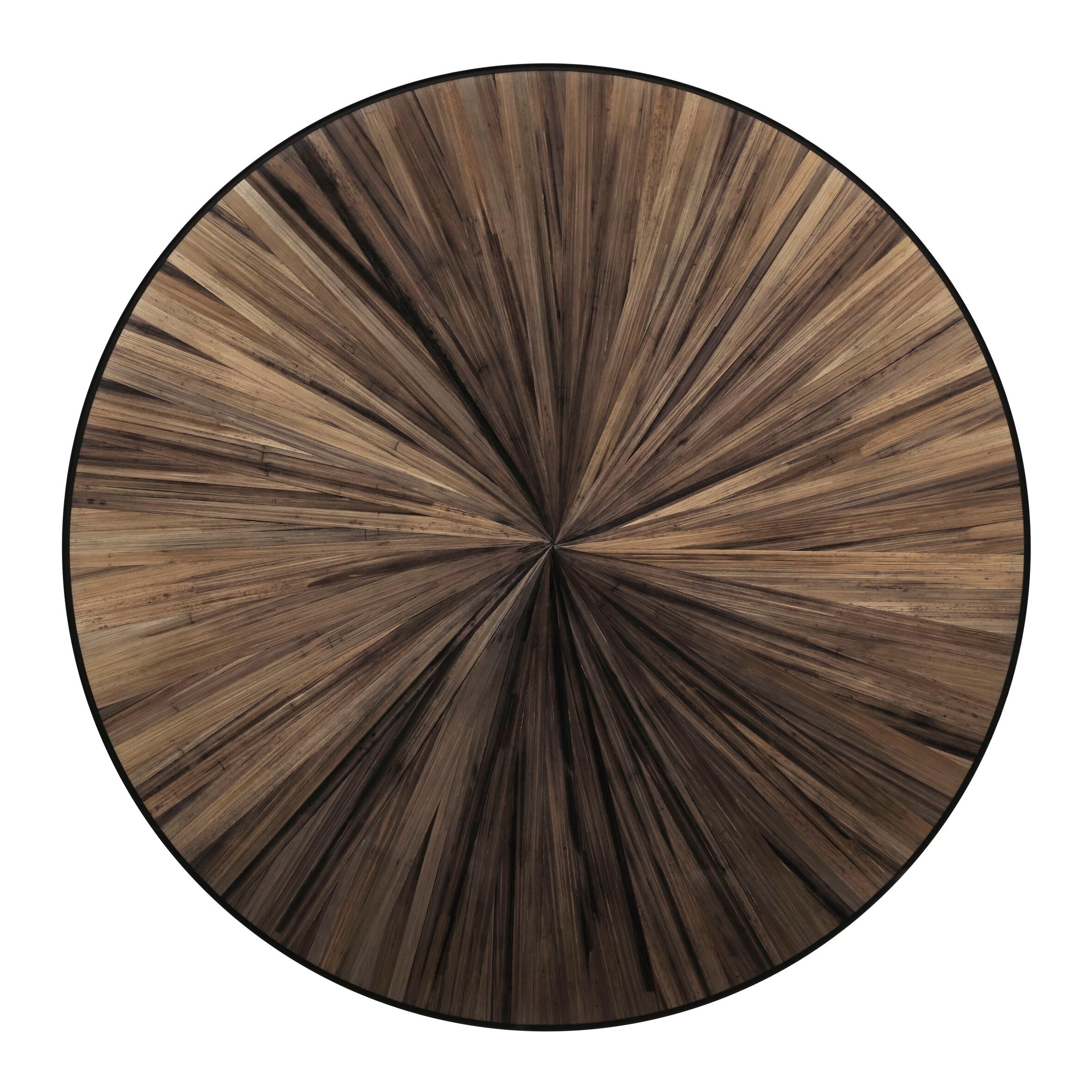 Круглый стеклянный журнальный столик с соломенной инкрустацией Classicon Белл ARCH-00030008 - Вид №3