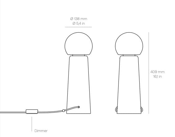 Настольная лампа из дутого стекла с диммером Darmes Gigi ARCH-00001619 - Вид №15