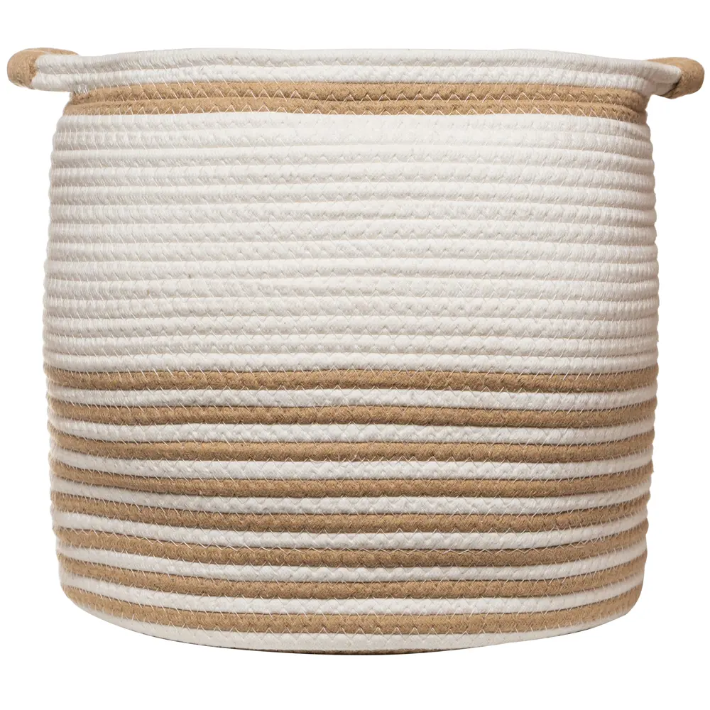 Корзина для хранения 30x35x30 см хлопок бело-коричневый Santreyd нет STLM-2083169 - Вид №1