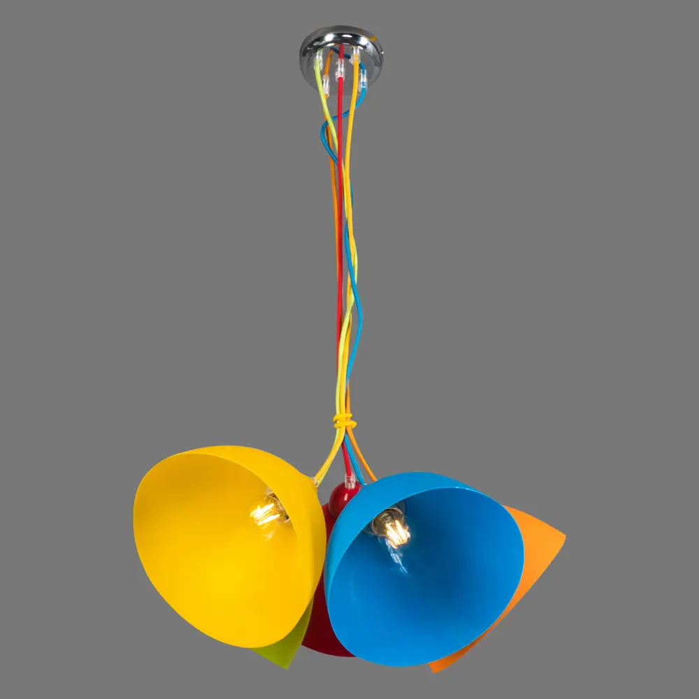 Люстра подвесная Улыбка 5xE27x60 Вт, металл/пластик, цвет хром/мультиколор MW-Light STLM-2207325 - Вид №11
