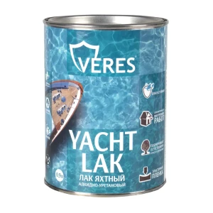 Лак яхтный Veres 219816 прозрачный полуматовый 0.9 л