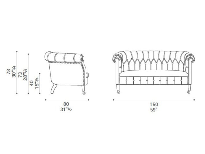Капитонный диван Poltrona Frau коллекция - диваны и кресла ARCH-00060866 - Вид №2