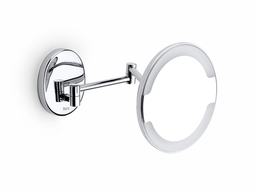 Настенное металлическое увеличительное зеркало со встроенным освещением Roca Hotels ARCH-00076077