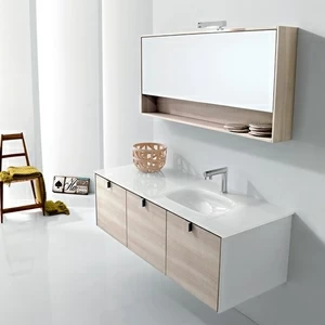 Комбинация ванной комнаты PV30 в отделке Z41 Bianco / Canaletto sbiancato MILLDUE PIVOT