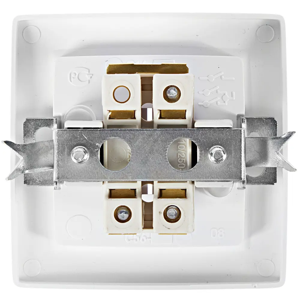 Выключатель встраиваемый REONE с двумя клавишами в белом глянцевом исполнении 17823724 STLM-0008716 - Вид №2