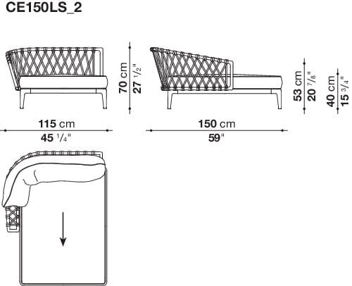 Ткань сад диван B&B Italia Outdoor ARCH-00084560 - Вид №8