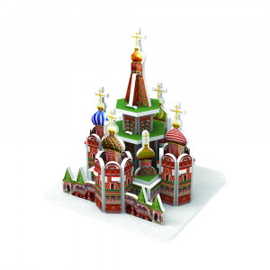 3D Пазл "Две столицы" 17032 Собор Василия Блаженного, Москва Не в масштабе IQ 3D