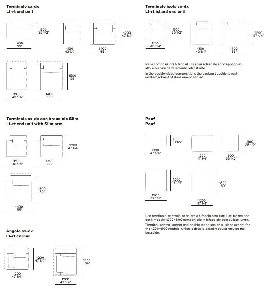 Ткань диван Poliform Westside ARCH-00032364 - Вид №9