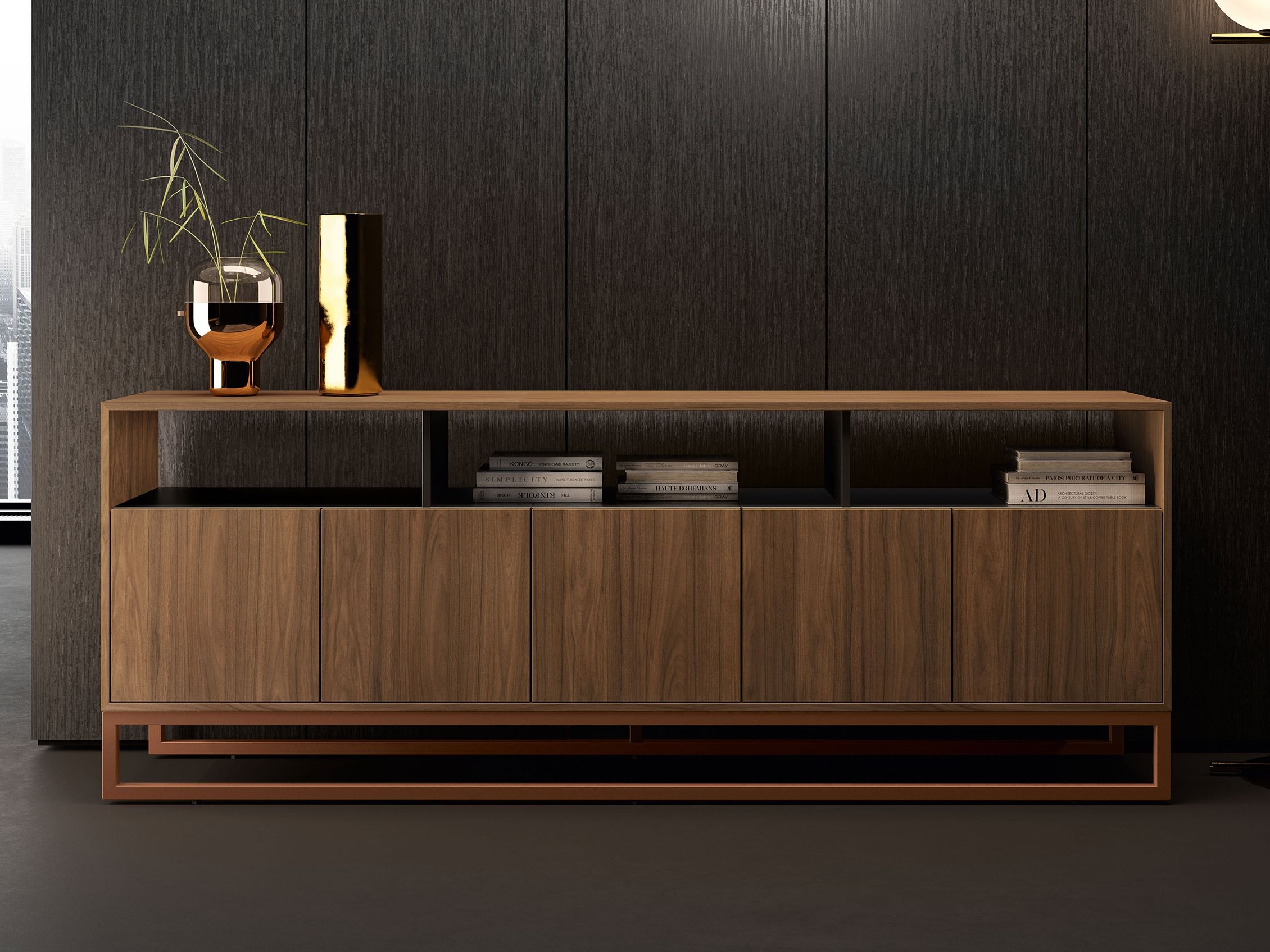 Низкая деревянная офисная мебель с распашными дверями About Office Bold58 ARCH-00066171