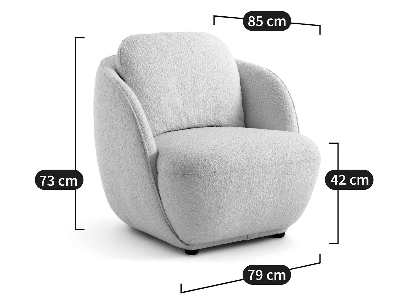 Тканевое кресло с подлокотниками AMPM Alpine ARCH-00006596 - Вид №22