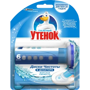 Диски чистоты для унитаза Туалетный утенок «Морская свежесть»
