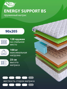 90886215 Матрас ENERGY SUPPORT BS 90x205 см зависимый пружинный блок STLM-0417813 SKYSLEEP