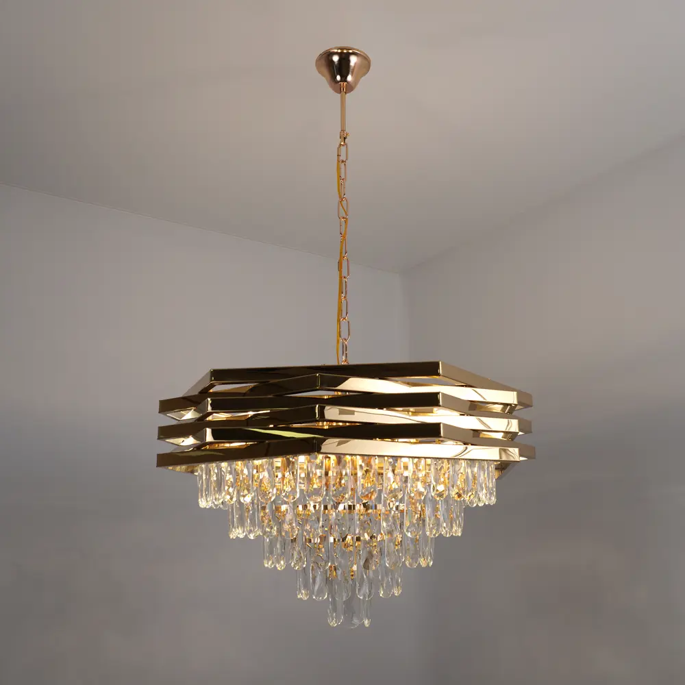 Люстра подвесная Rose 10 ламп 18 м² цвет золото ESTARES STLM-2147729 - Вид №2