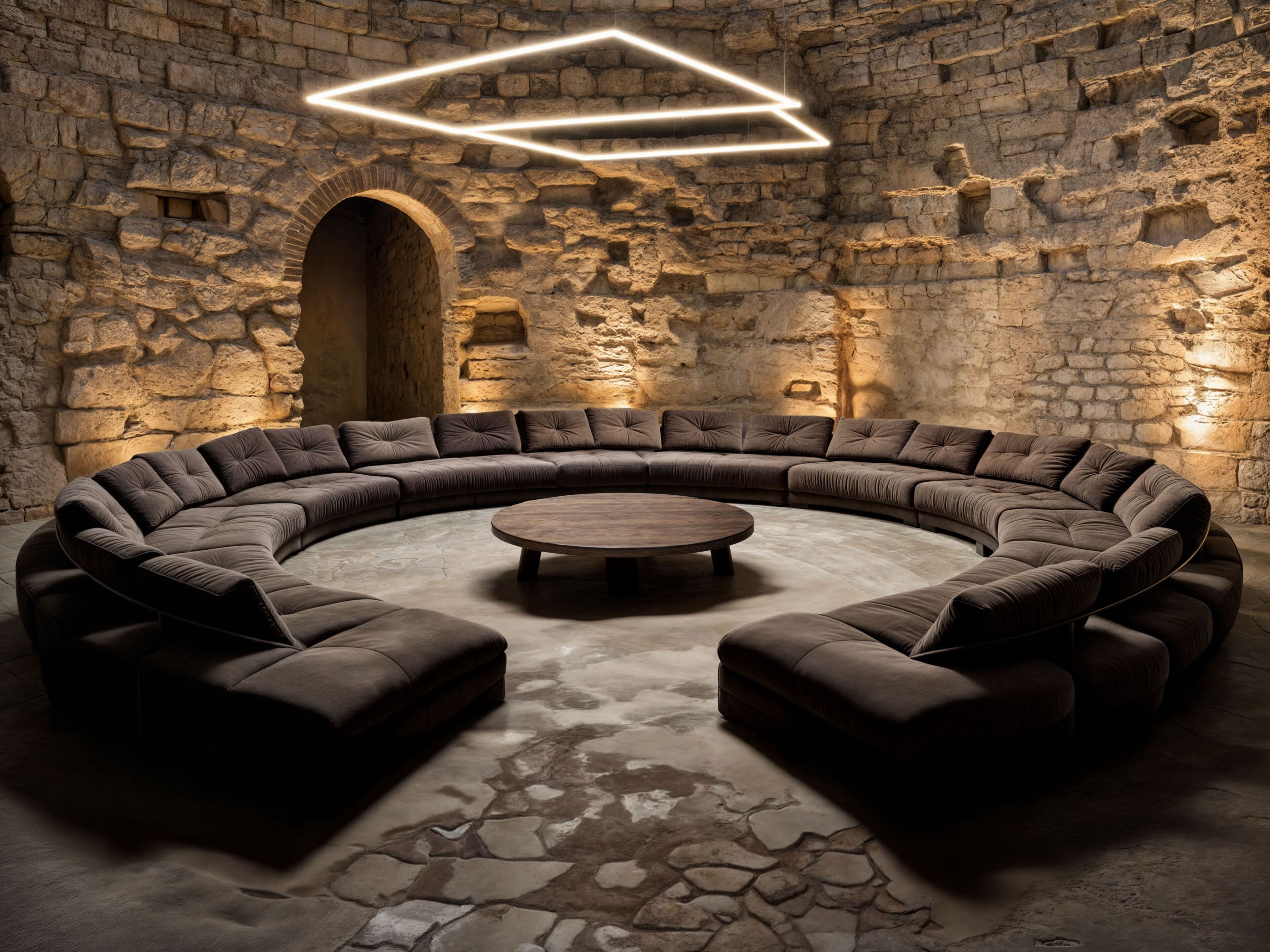 Тканевый изогнутый модульный диван Wayne Enterprises Home Collection WE-014 ARCH-00003530 - Вид №1