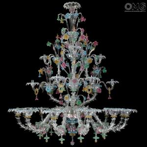 1065 ORIGINALMURANOGLASS Люстра Ессения на 21 лампочку - Реццонико - муранское стекло OMG  см