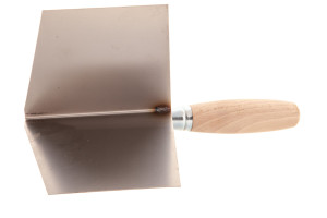 16204522 Гладилка для выведения внешних углов нержавеющая сталь, деревянная ручка 102 DEKOR