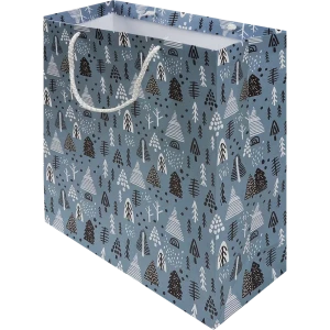 Пакет подарочный «Елочки» 30х40 см
