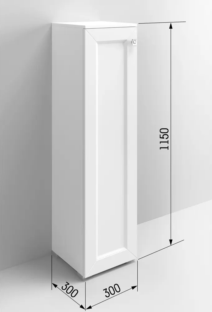 91617133 Шкаф для ванной Regent Style Гранд напольный 30x115см цвет белый STLM-0983508