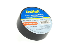 16241837 Изоляционная ПВХ лента PVC, черная, 19 мм х 9,10 м ET10-BLACK Dollex