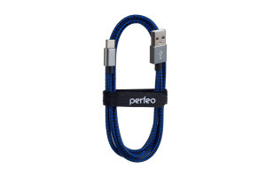 16088656 Кабель USB2.0 A вилка - USB Type-C вилка черно-синий длина 3 м. U4904 30 010 761 Perfeo