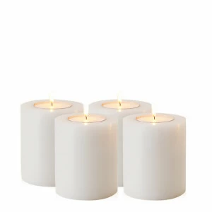 Подсвечник белый низкий от Eichholtz 9х8 см "Искусственная свеча", 4 штуки EICHHOLTZ EICHHOLTZ 060350 Белый