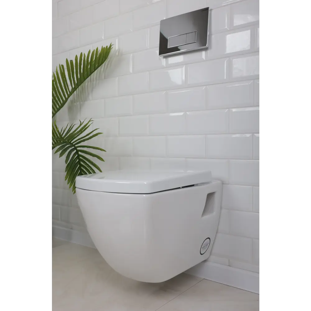 Комплект инсталляция с унитазом Creavit Tetra TP326-11CB00E-0000, с микролифтом, клавиша цвет хром STLM-2064023 - Вид №2