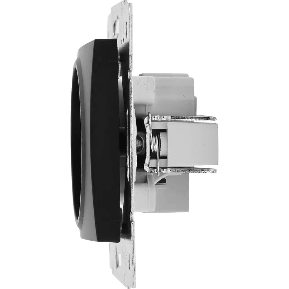 Розетка Lezard Karina без заземления цвет черный бархат STLM-2040995 - Вид №2