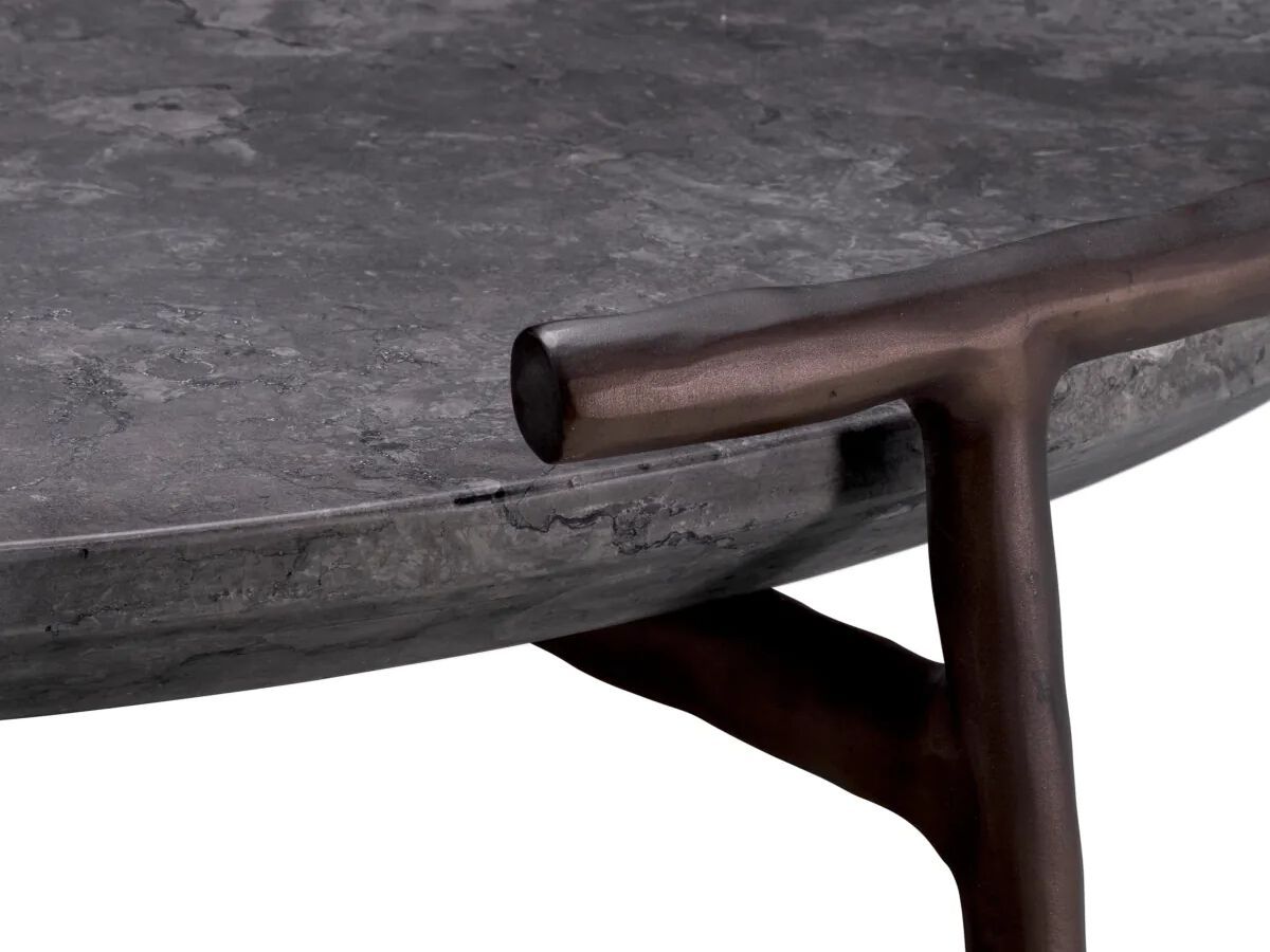 Мраморный и металлический круглый журнальный столик Eichholtz ARCA ARCH-00144295 - Вид №2