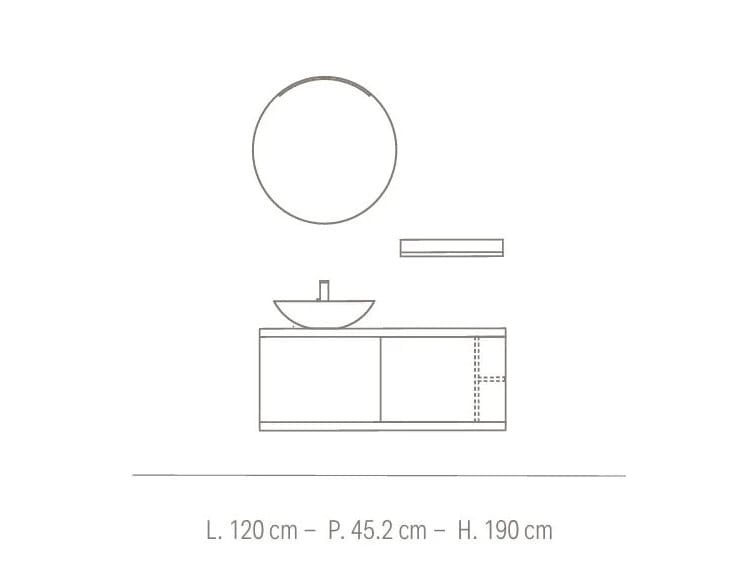 Подвесной умывальник с дверцами BMT Everyday ARCH-00024112 - Вид №4