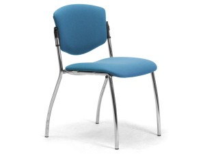 Стул из хромированной стали и ткани