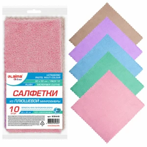 Салфетки для уборки Pastel Laima Home 608445 30x30 см микрофибра 10 шт