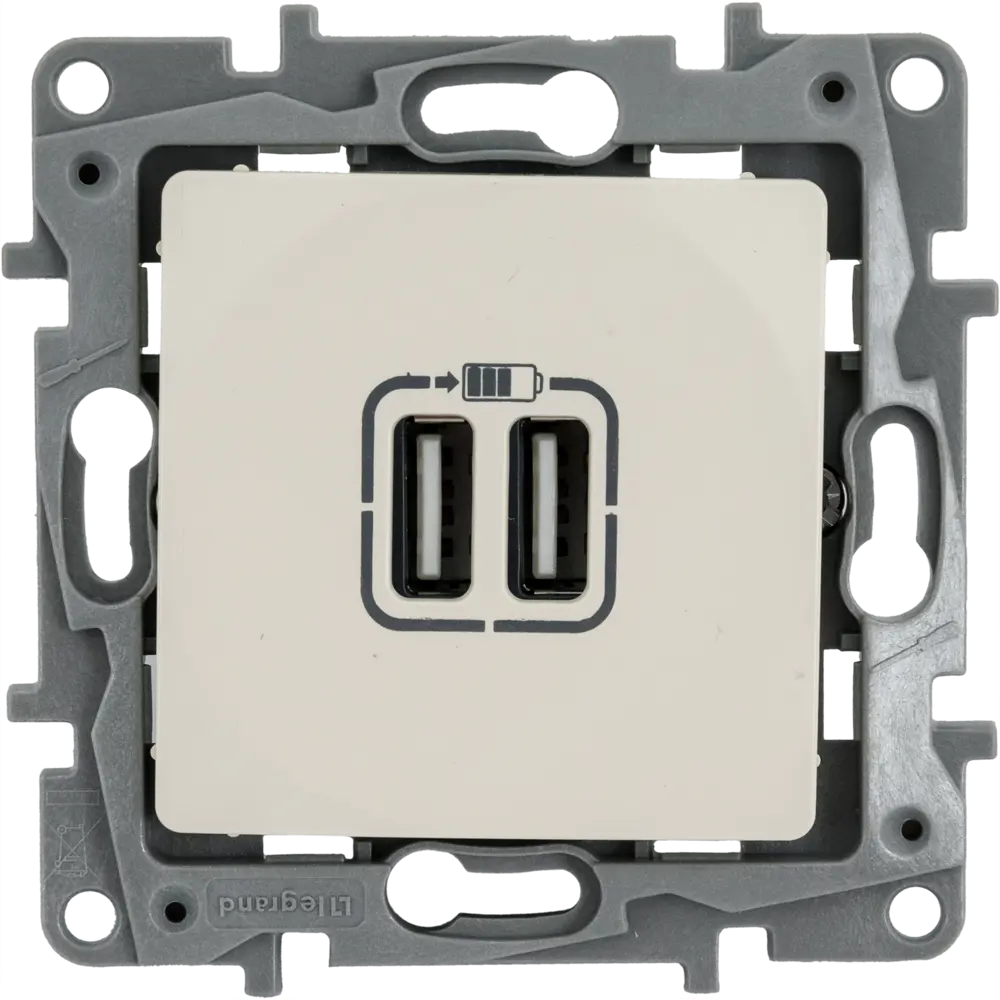 Двойная USB-розетка Legrand Etika для быстрой зарядки устройств 82496487 STLM-0028698