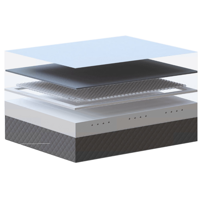 Матрас со съемным чехлом 120x200 Blue Sleep Hybrid BLUE SLEEP  131013 Белый;серый  - Вид №1