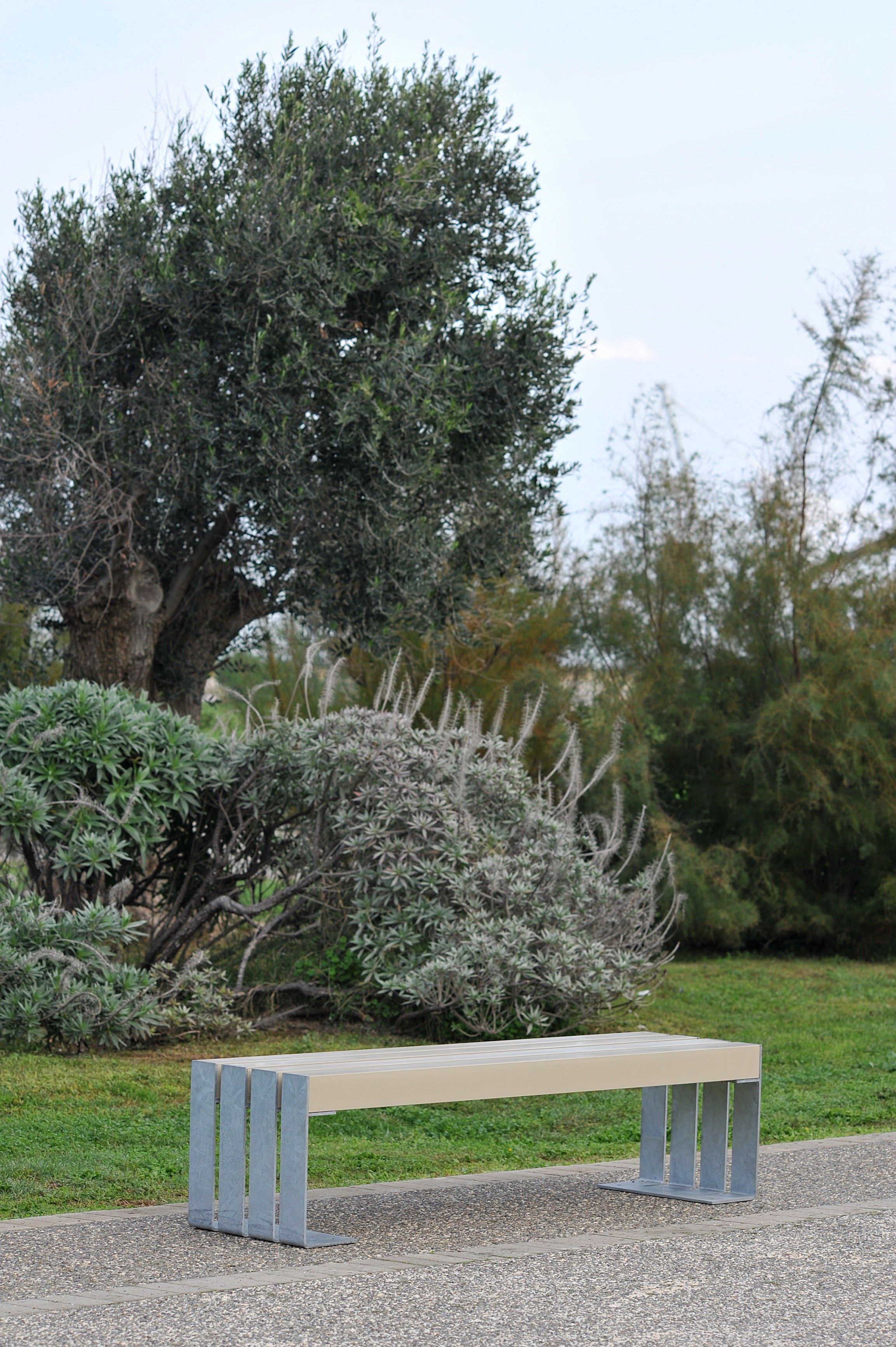 Стальная и деревянная скамья LAB23 ARCH-00015338 - Вид №4