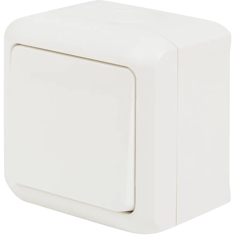 Выключатель накладной 1 клавиша Legrand Quteo IP44 10А 250В винтовые зажимы цвет белый 82169519 STLM-2018894 