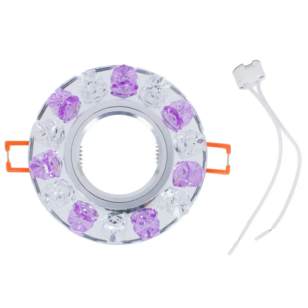 Спот встраиваемый Viola, GU5.3, 35 Вт, цвет хром/белый/сиреневый LUMIN ARTE STLM-2002850 - Вид №1