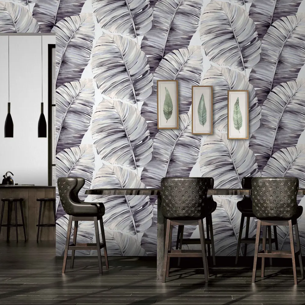 Erismann Bali: серые флизелиновые обои с растительным орнаментом 89420889 STLM-1563443 - Вид №7