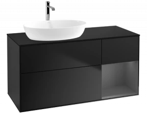 Villeroy&Boch Тумба под раковину Прямоугольная версия FA52GKPD Finion Black Matt Lacquer