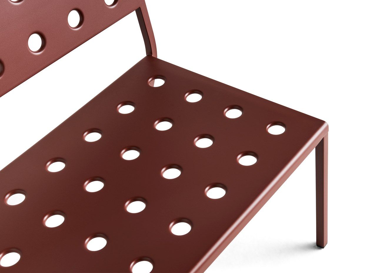 Стальная садовая скамейка с порошковым покрытием со спинкой Hay балкон ARCH-00041093 - Вид №11