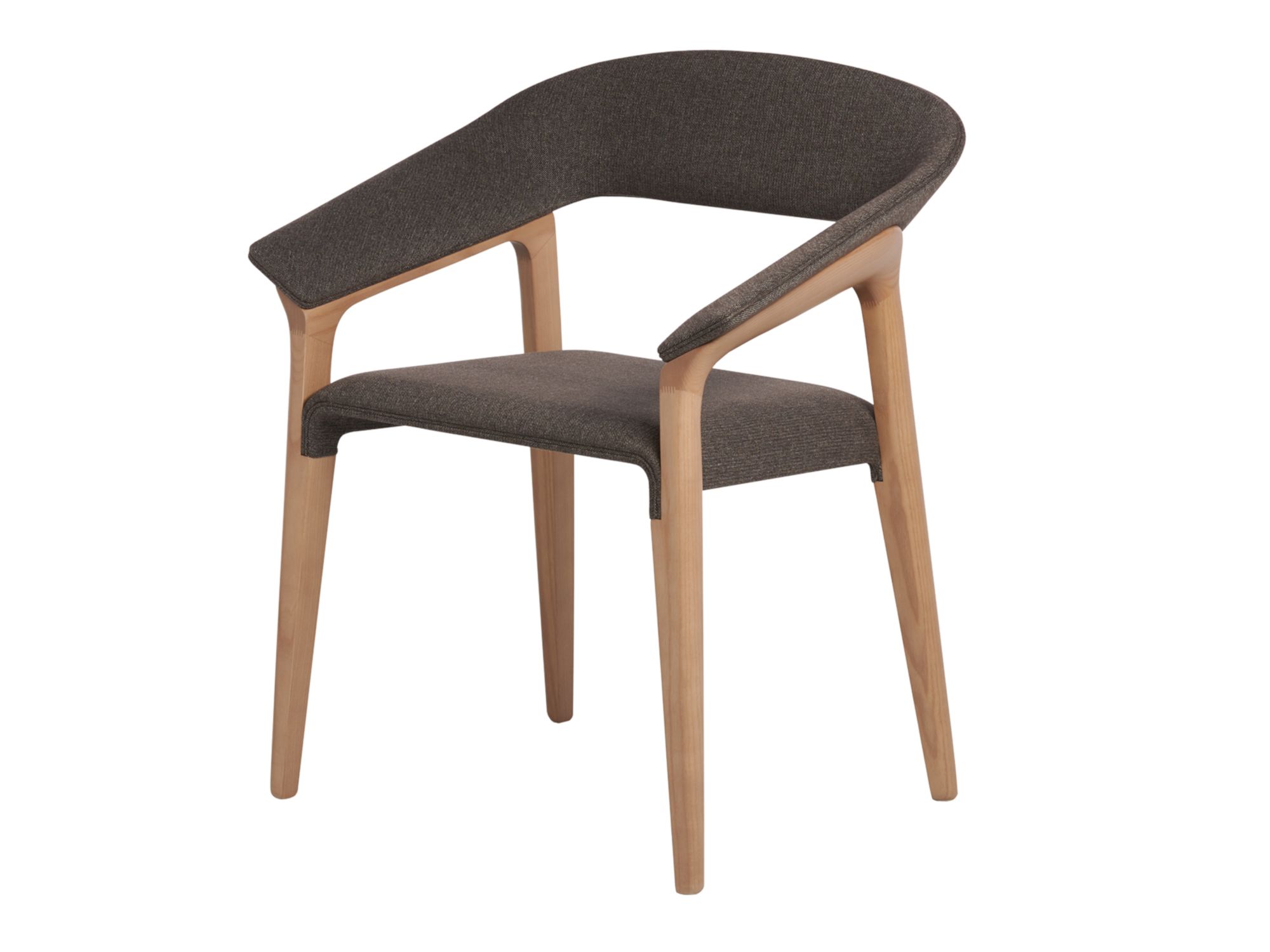 Кресло из ясеня и ткани с подлокотниками Potocco ARCH-00092601