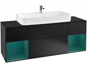 Villeroy&Boch Тумба под раковину Прямоугольная версия F212GSPD Finion Black Matt Lacquer