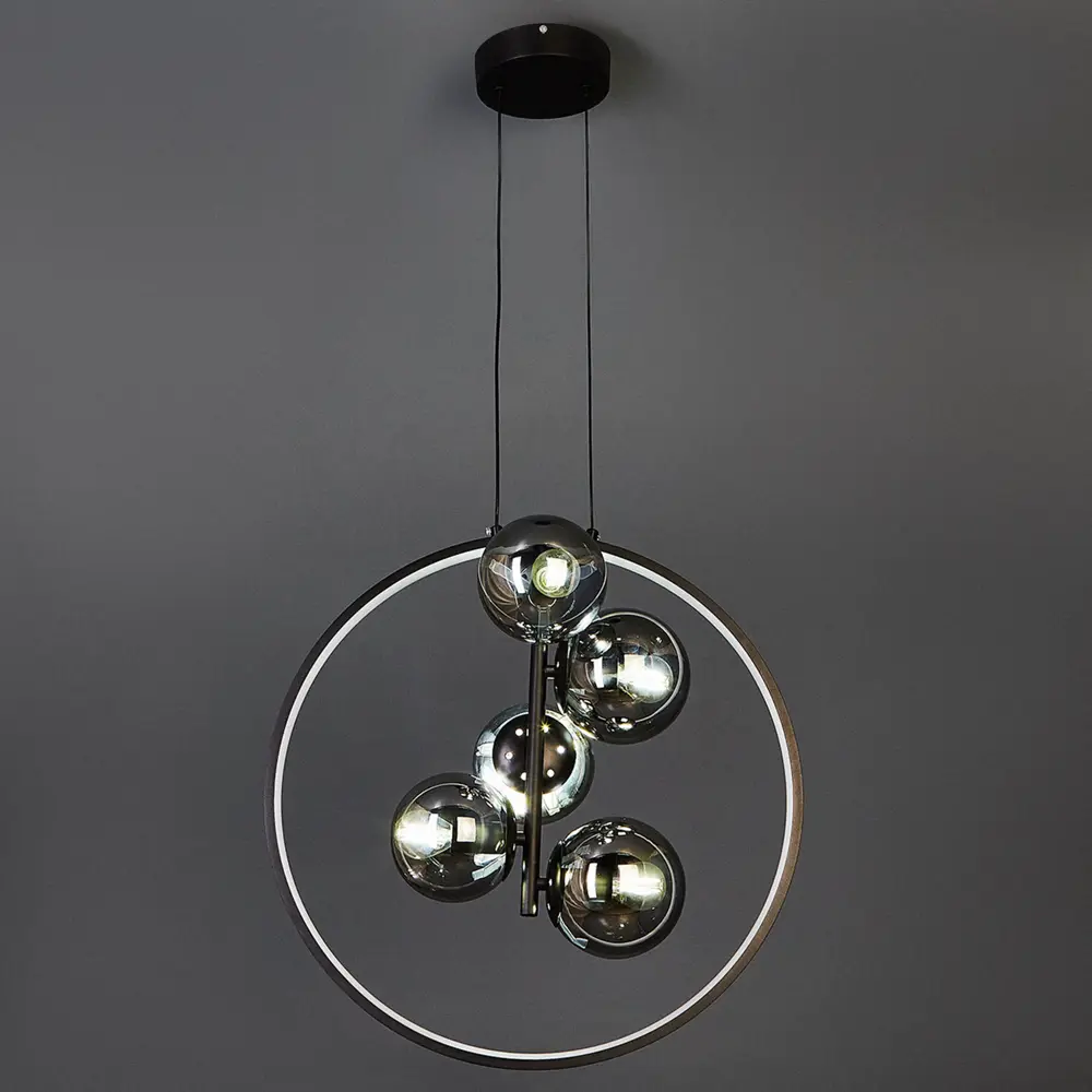 Люстра SCHAFFNER Letto с LED-кольцом и регулировкой высоты 89353897 STLM-0933396 - Вид №3