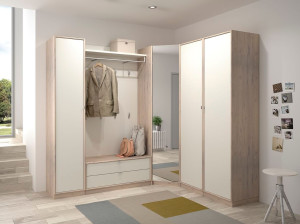 Шкаф от входа до пола с зеркалом